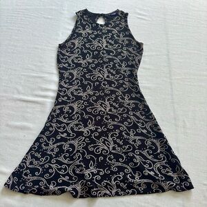 Vintage Resource Black Boho Mini Dress Sz S Embellished Sleeveless
